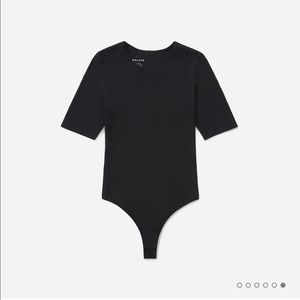 NWT Everlane Short-Sleeve Crew Neck Thong Bodysuit